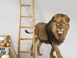 Λιοντάρι, Παιδικά, Αυτοκόλλητα τοίχου, 60 x 60 εκ.