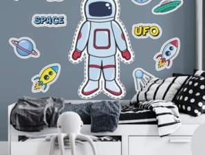 Αστροναύτης στο διάστημα, Παιδικά, Mini Pack αυτοκόλλητα, 90x88cm