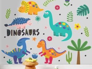 Πολύχρωμοι δεινόσαυροι, Παιδικά, Mini Pack αυτοκόλλητα, 96x79cm