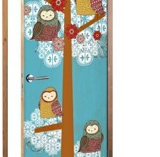 Χαρούμενες Κουκουβάγιες, Παιδικά, Αυτοκόλλητα πόρτας, 60 x 170 εκ.