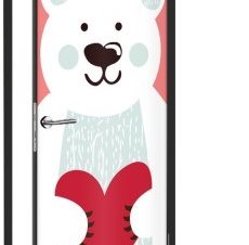 Xαριτωμένο Αρκουδάκι, Παιδικά, Αυτοκόλλητα πόρτας, 60 x 170 εκ.