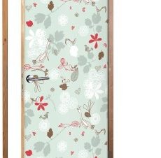Λουλουδένιο μοτίβο, Παιδικά, Αυτοκόλλητα πόρτας, 60 x 170 εκ.