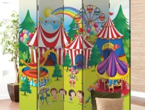 Πολύχρωμο τσίρκο, Παιδικά, Παραβάν, 80 x 180 εκ. [Δίφυλλο]