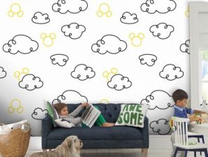 Σκίτσο από σύννεφα, Μίκυ Μάους!, Παιδικά, Ταπετσαρίες Τοίχου, 100 x 100 εκ.